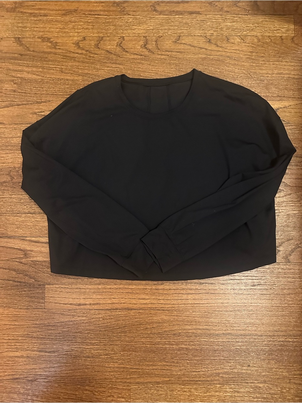 Lululemon Black Long-Sleeve Cropped Top